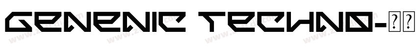 genenic techno字体转换